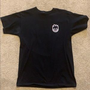 Black spin wheel Spitfire shirt